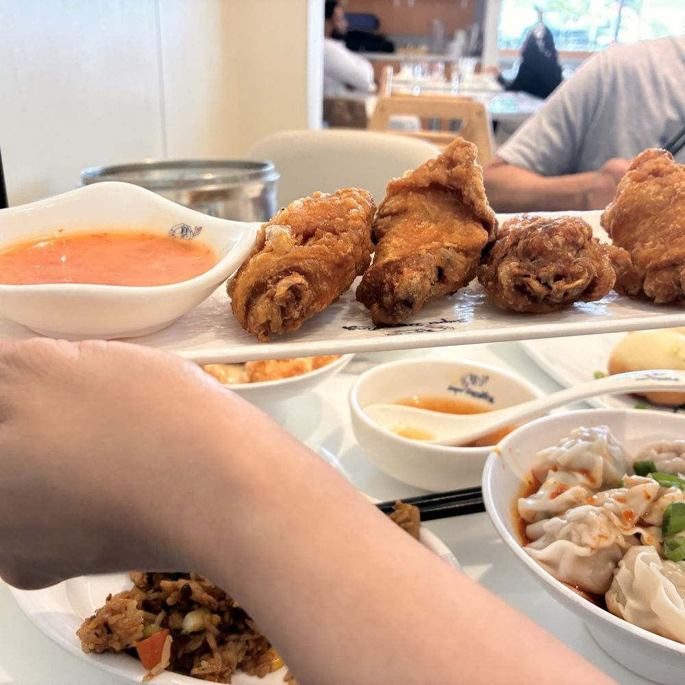 Super Dumpling - Crispy Chicken Wings with a side of spicy dipping sauce!! - Noodles Near Me - Orange, California