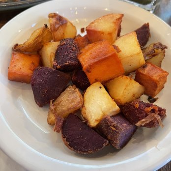 Darla Cafe  - truffle rainbow potatoes - like how they use 3 kinds but did not taste any truffle? - Asian Fusion Near Me - Saratoga, California