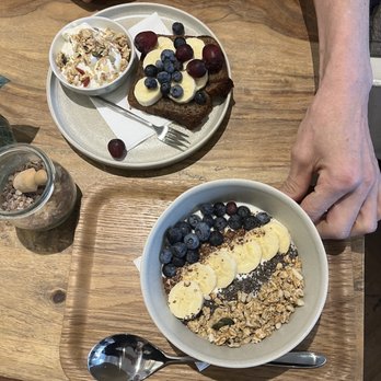 Sango Specialty Coffee - Yogurt bowl and grilled banana bread - Coffee & Tea Near Me - Amsterdam, New Hampshire