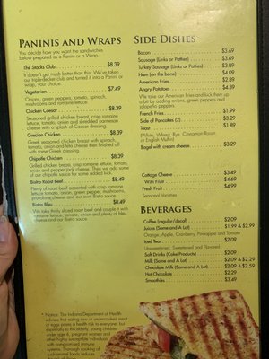 Menu photo 1 Stacks Pancake House Elkhart, IN