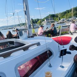 The Boathouse - Boat bar with rum punch cocktail
