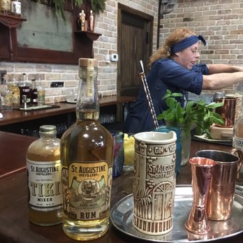 St. Augustine Distillery - Bartender making a Florida Mule - Distilleries Near Me - Saint Augustine, Florida St. Augustine Distillery - Bartender making a Florida Mule - Distilleries Near Me - Saint Augustine, Florida