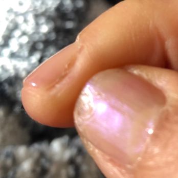Envy Nail Spa - 30 minutes after leaving the salon. Observe the cuticles and the dirt still in the sides of my nails. - Nail Salons Near Me - Pittsburgh, Pennsylvania