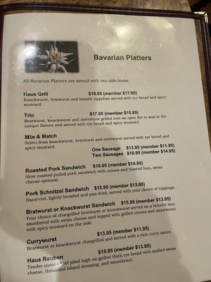 Menu photo 4 Edelweiss Restaurant Indianapolis, IN Menu photo 4 Edelweiss Restaurant Indianapolis, IN