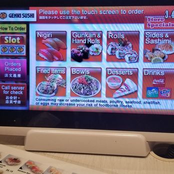 Genki Sushi - Touch to order...so fun and it comes with lots of pictures! - Sushi Bars Near Me - Kahului, Hawaii Genki Sushi - Touch to order...so fun and it comes with lots of pictures! - Sushi Bars Near Me - Kahului, Hawaii