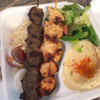 Kokos Mediterranean Cafe - lamb & chicken kebab (I ordered 2 then mix n match) - Greek Near Me - Pasadena, California