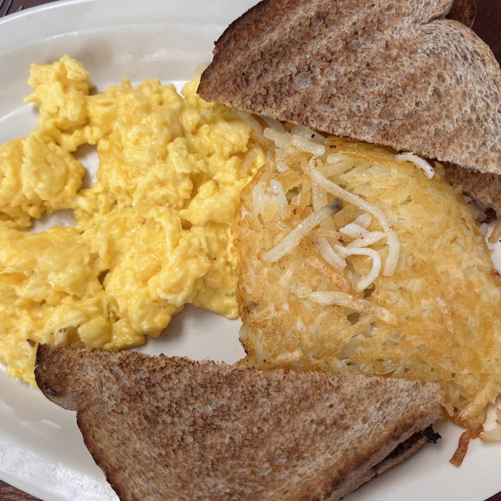 Mama B’s Diner - Scrambled eggs with cheese, hash brown and wheat toast - Breakfast & Brunch Near Me - Ocala, Florida Mama B’s Diner - Scrambled eggs with cheese, hash brown and wheat toast - Breakfast & Brunch Near Me - Ocala, Florida