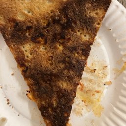 Evidence of burned pizza