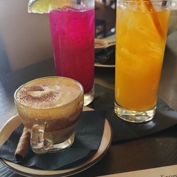 1618 Asian Fusion - Hanoi Egg Coffee, Dragonfruit Rose Refresher, and Tangerine Refresher - Vietnamese Near Me - Austin, Texas