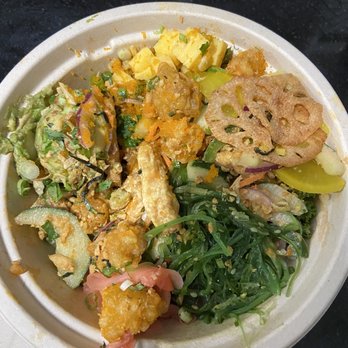 Hula Poke - Make your own with shrimp tempura, fried tofu - Poke Near Me - New York, New York Hula Poke - Make your own with shrimp tempura, fried tofu - Poke Near Me - New York, New York