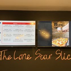 RPBLC Pizza - Menu board at the order counter