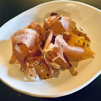 Tomo - Canary Melon, Speck, Urfa Pepper - New American Near Me - Seattle, Washington Tomo - Canary Melon, Speck, Urfa Pepper - New American Near Me - Seattle, Washington