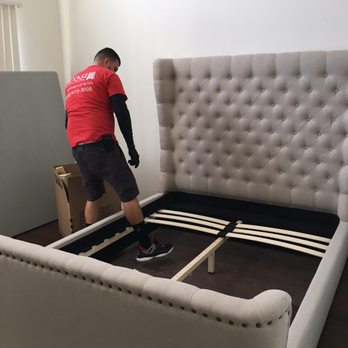 Rocket Moving Services - Carlos disassembling my bed - Movers Near Me - Glendale, California Rocket Moving Services - Carlos disassembling my bed - Movers Near Me - Glendale, California