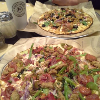 Pieology Pizzeria Southbay Pavillion Mall - Custom made pizza, one with vegan cheese and one with regular and any topping we want! - Pizza Near Me - Carson, California Pieology Pizzeria Southbay Pavillion Mall - Custom made pizza, one with vegan cheese and one with regular and any topping we want! - Pizza Near Me - Carson, California