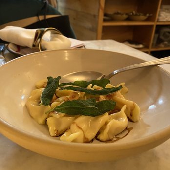 Forsythia - Scarpinocc stuffed with honey nut squash, pumpkin, taleggio and hazelnuts (seasonal but SOOO GOOD) - Italian Near Me - New York, New York Forsythia - Scarpinocc stuffed with honey nut squash, pumpkin, taleggio and hazelnuts (seasonal but SOOO GOOD) - Italian Near Me - New York, New York