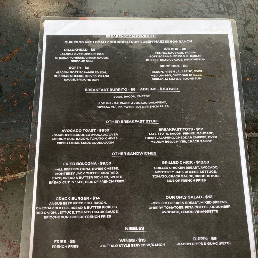 Crackheads - Menu - Cocktail Bars Near Me - Carlsbad, California Crackheads - Menu - Cocktail Bars Near Me - Carlsbad, California