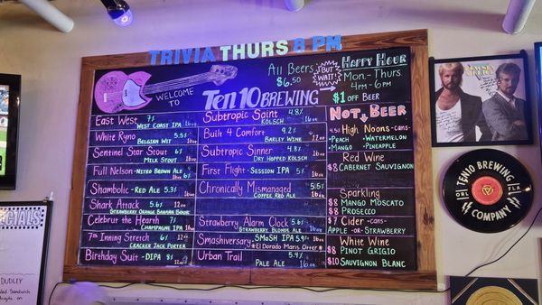 Menu photo 1 Ten10 Brewing Co Orlando, FL Menu photo 1 Ten10 Brewing Co Orlando, FL