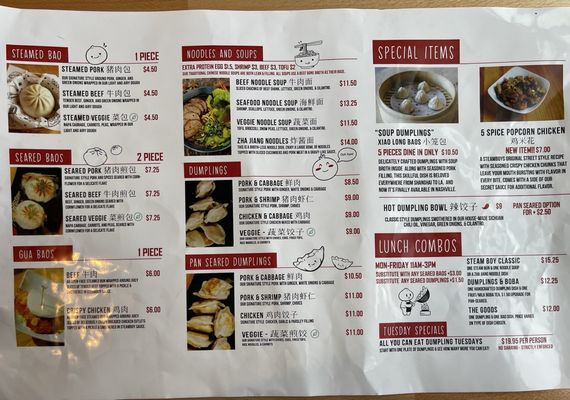 Menu photo 8 Steam Boys Madison, AL