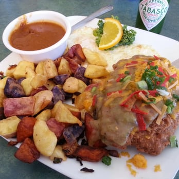 Red Rock Cafe - Humongous SW Chicken Fried Steak Plate with some extras. - Breakfast & Brunch Near Me - Sedona, Arizona Red Rock Cafe - Humongous SW Chicken Fried Steak Plate with some extras. - Breakfast & Brunch Near Me - Sedona, Arizona