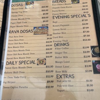 Komala Vilas - Menu - Vegetarian Near Me - Sunnyvale, California Komala Vilas - Menu - Vegetarian Near Me - Sunnyvale, California