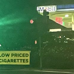 Mobil - Apparently they have good cigarette prices