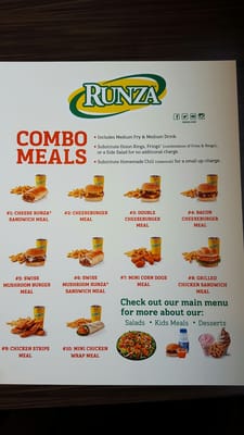 Menu photo 1 Runza Omaha, NE Menu photo 1 Runza Omaha, NE