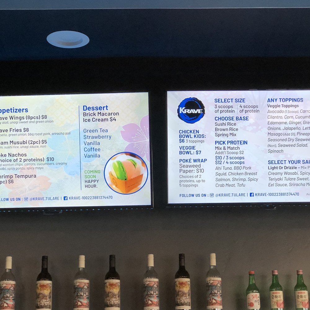 Krave - Menu - Poke Near Me - Tulare, California Krave - Menu - Poke Near Me - Tulare, California