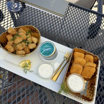 Domaine Carneros - Chicken nuggets, tater tots, crème fresh, and caviar - Wineries Near Me - Napa, California