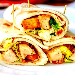 The Hot Grill - Cajun Chicken Caesar Wrpa