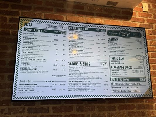 Menu photo 1 Prince St Pizza Brooklyn, NY Menu photo 1 Prince St Pizza Brooklyn, NY
