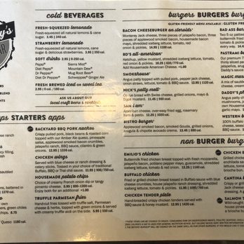 Bad Daddy's Burger Bar - Menu @ Big Daddy's - Burgers Near Me - Murfreesboro, Tennessee