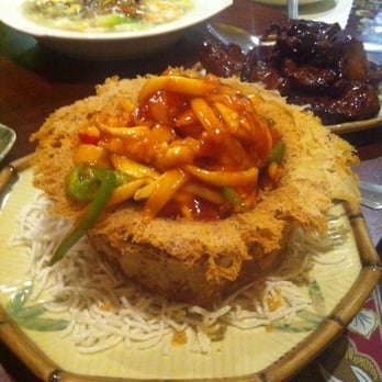 Layang Layang - Sarang Mango Chicken (deep fried taro bowl) - Malaysian Near Me - Milpitas, California Layang Layang - Sarang Mango Chicken (deep fried taro bowl) - Malaysian Near Me - Milpitas, California