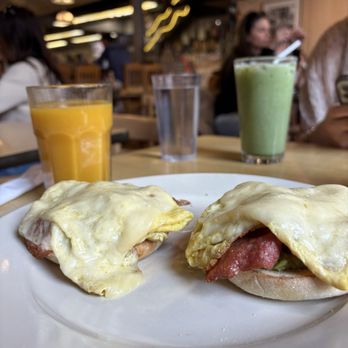 Trident Booksellers & Café - Open Faced Breakfast Sandwich (turkey bacon & avocado) - Bookstores Near Me - Boston, Massachusetts