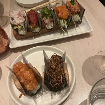 Nami Nori - Classic set with salmon avocado and eggplant on the side - Sushi Bars Near Me - Brooklyn, New York Nami Nori - Classic set with salmon avocado and eggplant on the side - Sushi Bars Near Me - Brooklyn, New York
