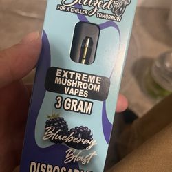 Blitged extreme mushroom vape 3 gram blueberry blast disposable