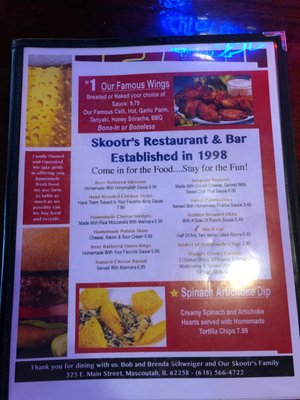 Menu photo 4 Skootr's Mascoutah, IL