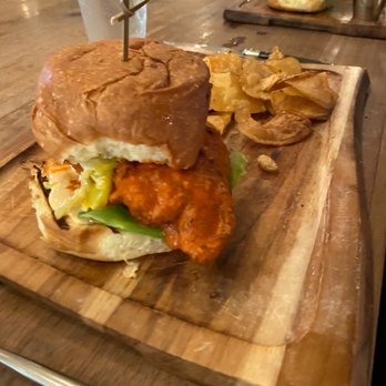 Red Rooster Overtown - Chicken Fried Green Tomato Sandwich - Cocktail Bars Near Me - Miami, Florida Red Rooster Overtown - Chicken Fried Green Tomato Sandwich - Cocktail Bars Near Me - Miami, Florida