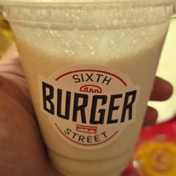 Sixth Street Burger - Banana milkshake. Highly recommended. - Burgers Near Me - San Jose, California Sixth Street Burger - Banana milkshake. Highly recommended. - Burgers Near Me - San Jose, California