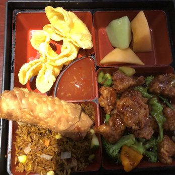 Shinbashi - Lunch combo plate , orange chicken - Asian Fusion Near Me - Ellsworth, Maine Shinbashi - Lunch combo plate , orange chicken - Asian Fusion Near Me - Ellsworth, Maine