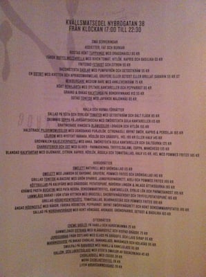Menu photo 7 Nybrogatan 38 Stockholm, AB