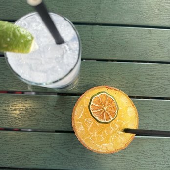 Nixtaco - Left: cucumber gin tonic, right : chefs margarita - Mexican Near Me - Roseville, California