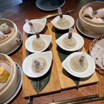Mu Dimsum - Raviolo astice, shao mai, xiao long bao(soup dumplings), har gau, black char siu bao. - Dim Sum Near Me - Milan, Michigan Mu Dimsum - Raviolo astice, shao mai, xiao long bao(soup dumplings), har gau, black char siu bao. - Dim Sum Near Me - Milan, Michigan