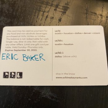 Uchi Denver - Best server ever (I think in the world!!) Eric Baker!!!!! - Japanese Near Me - Denver, Colorado