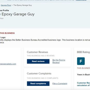 The Epoxy Garage Guy - Not part of BBB as they claim. - Flooring Near Me