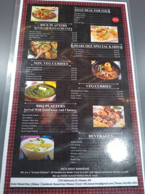 Menu photo 1 Bawarchee Ottawa, ON