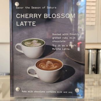 Blue Bottle Coffee - B Street - Cherry blossom drink - Coffee & Tea Near Me - San Mateo, California