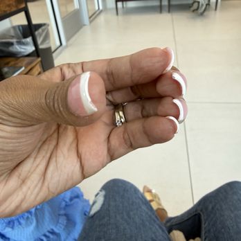 Genova Nail Spa - The actual half job that was done - Nail Salons Near Me - Sugar Land, Texas Genova Nail Spa - The actual half job that was done - Nail Salons Near Me - Sugar Land, Texas