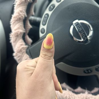 Spa One Nails - Completely crooked and there is so much gel at the bottom - Nail Salons Near Me - Dunkirk, Maryland
