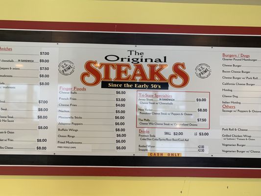 Menu photo 3 The Original Steaks Seaside Heights, NJ Menu photo 3 The Original Steaks Seaside Heights, NJ
