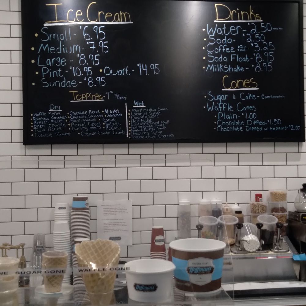 Ice cream menu & add ins Ice cream menu & add ins